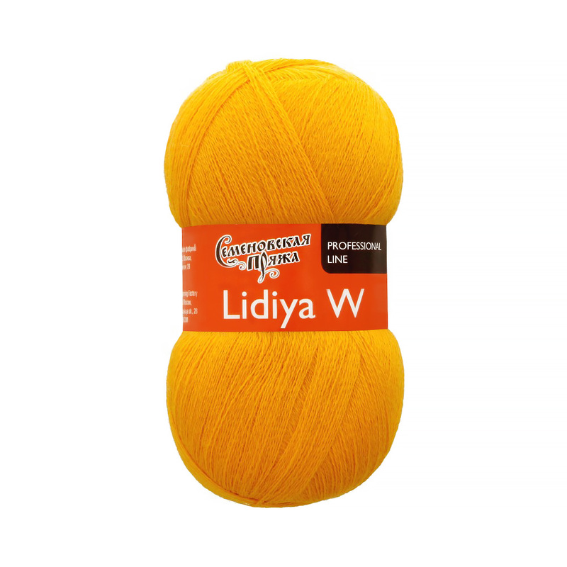 Пряжа Семеновская МШФ _LidiyaWool 100% шерсть 100 г 1613 м 90216 ; канареечный Фото 1.