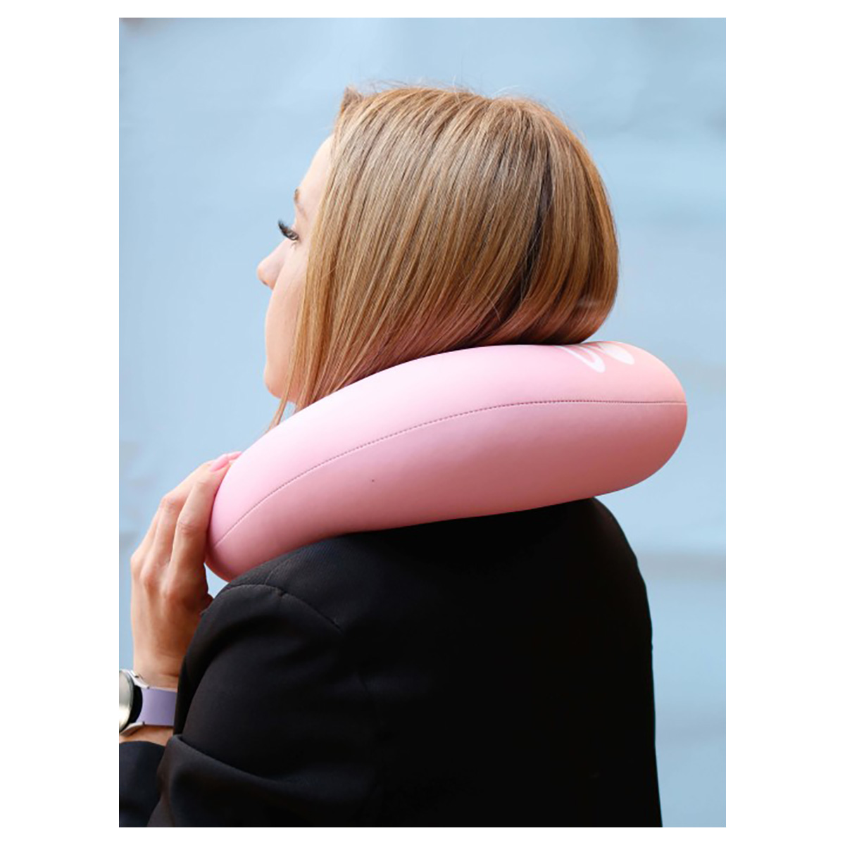 Подголовник антистресс Hugme toys 29 х 28 х 9 см Зайчик HMT-017 Фото 3.