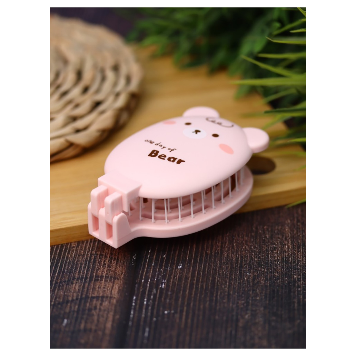 Расческа Bear folding 14.8 х 21.5 см pink 3546A-03 Фото 7.