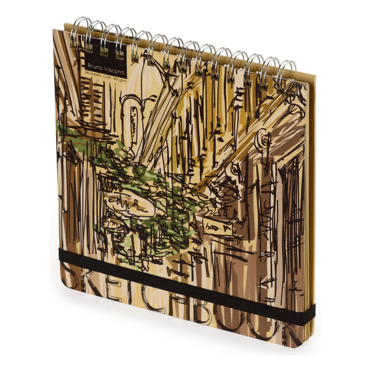 Bruno Visconti 1-503/01 Sketchbook Bv 100 г/м2 20.6 х 20 см на гребне 80 л. Фото 14.