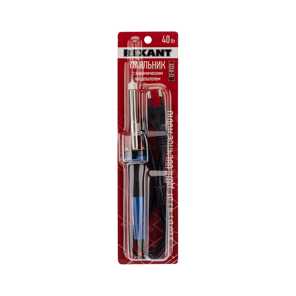 Rexant Паяльник с керам.нагревателем, долговечное жало 12-0123 220V/40 Вт Фото 2.