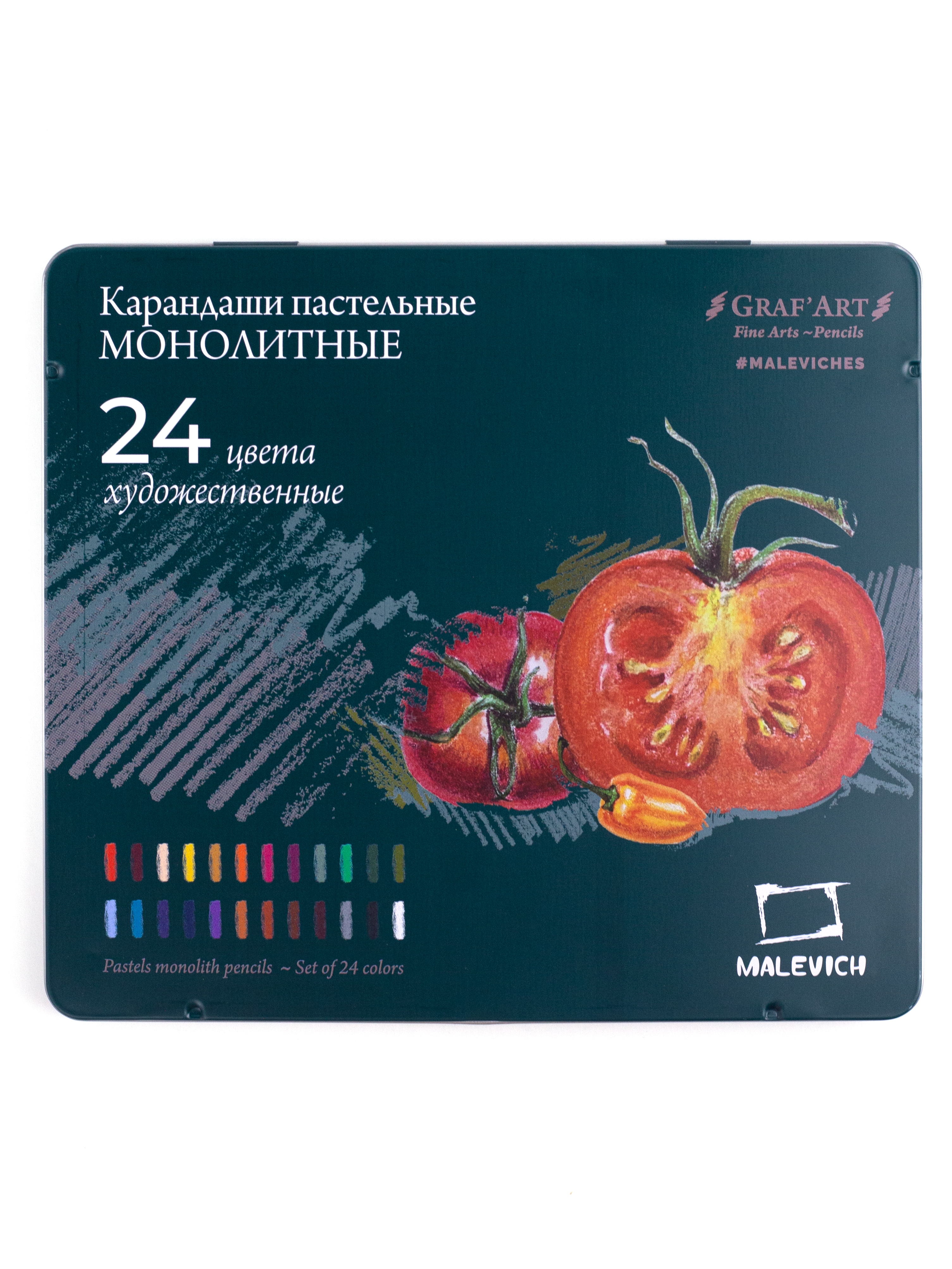 Малевичъ GrafArt Набор пастельных карандашей монолитов 24 цв. 810022 Фото 1.