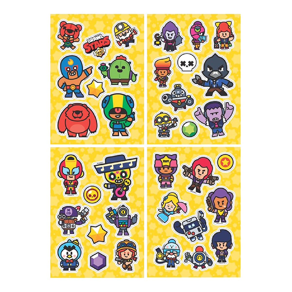 Premiere Publishing Коллекция наклеек Brawl Stars 15 х 21 см NA0035 желтые Фото 2.