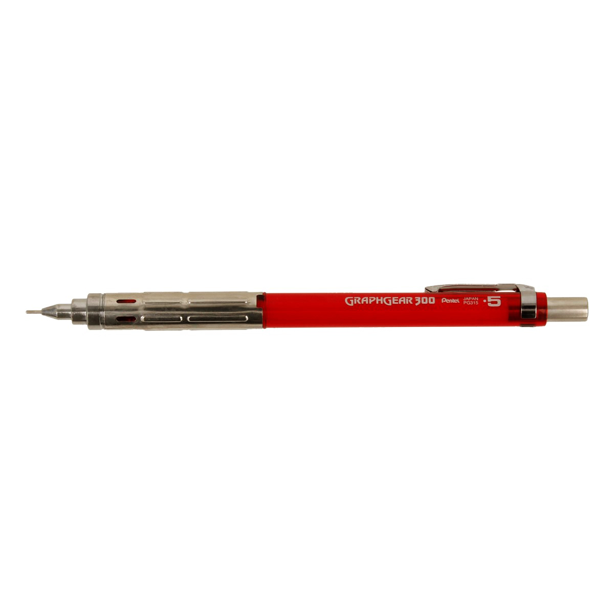 Pentel Карандаш автоматический GraphGear 300 0.5 мм PG315-TBX красный корпус Фото 1.