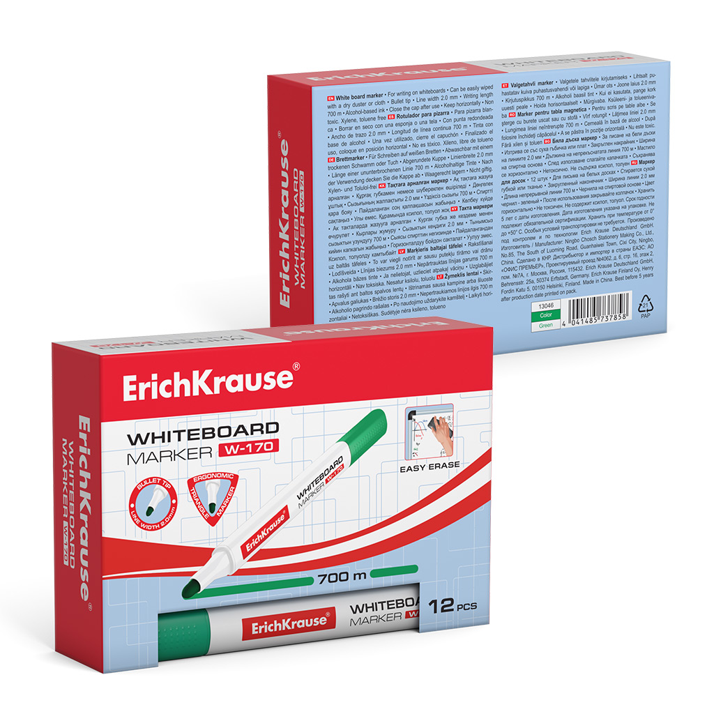 ErichKrause Маркер для досок W-170 13046 зеленый Фото 3.