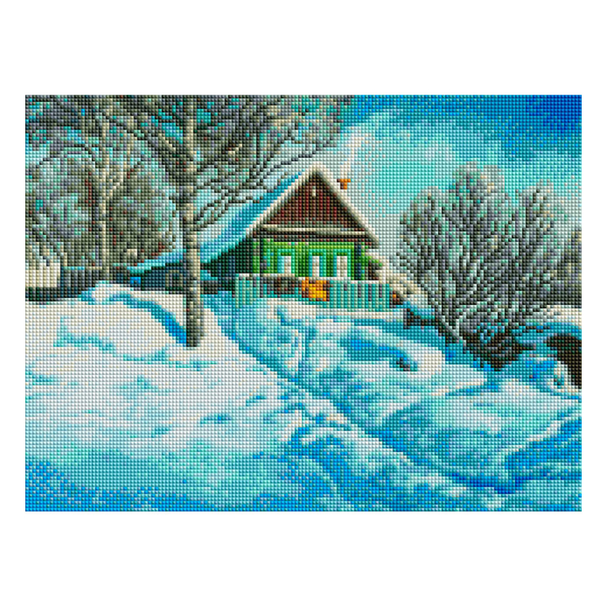 Белоснежка 3438-ST-S Алмазная мозаика Домик на горе 40 х 30 см Фото 1.