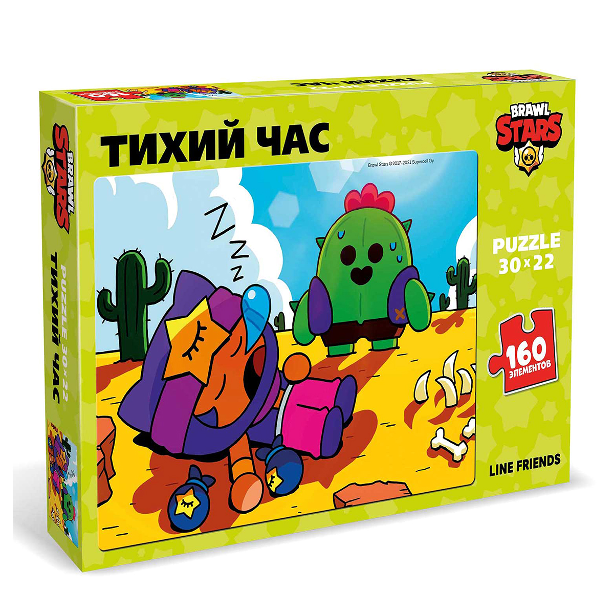 Premiere Publishing Пазл Brawl Stars 160 элемент. PZ0014 Спайк и Сенди тихий час Фото 1.