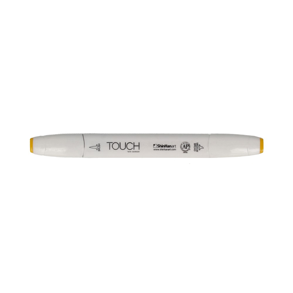 TOUCH TWIN BRUSH Маркер 1-8 мм кисть/перо скошенное 1210035 желтый лимон Y35 Фото 1.
