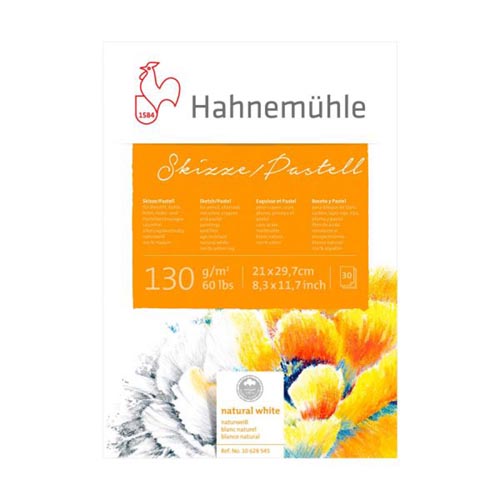 Hahnemuhle Альбом-склейка для пастели «Skizze/Pastell» белый цвет 130 г/м2 21 х 29.7 см склейка 30 л. 10628545 Фото 1.