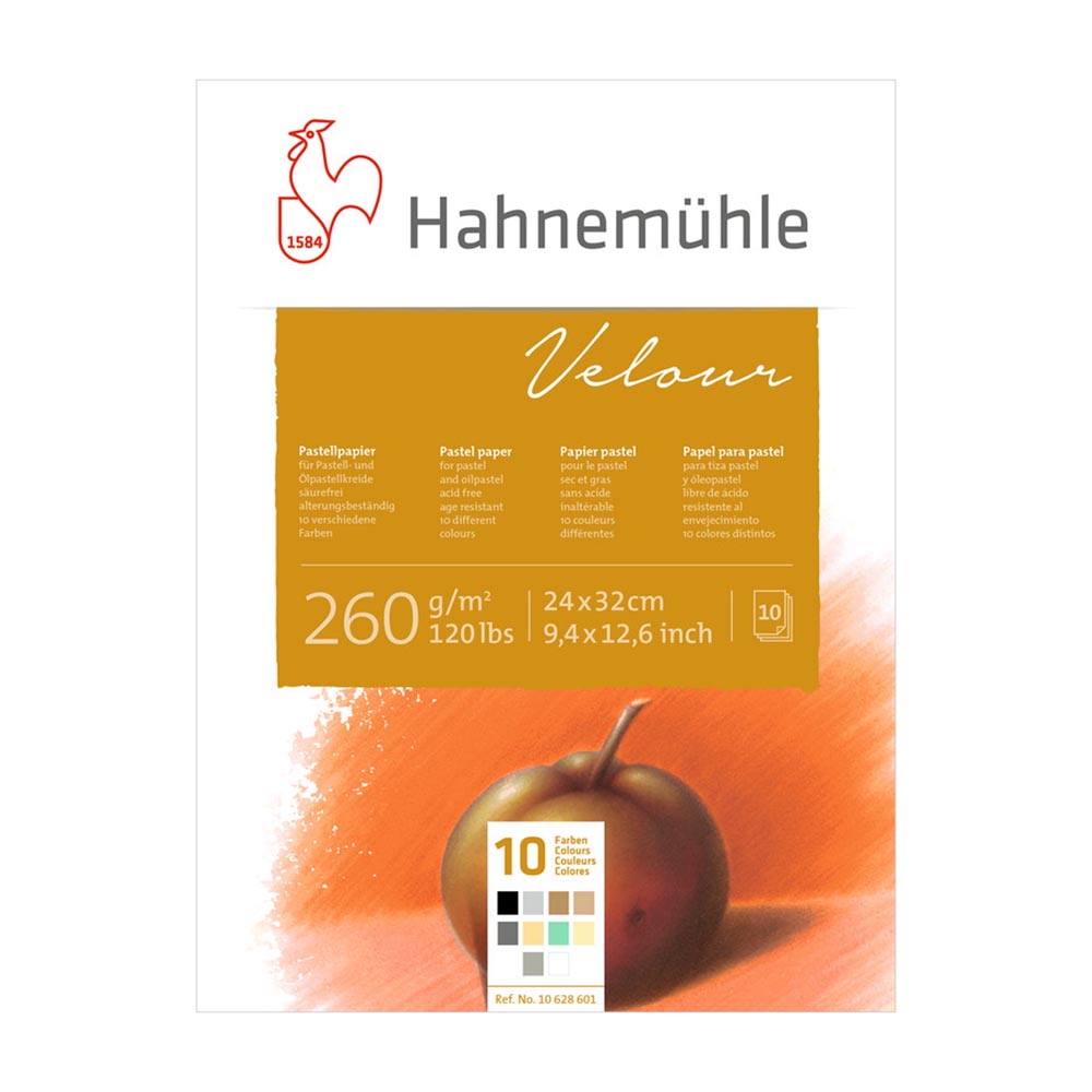 Hahnemuhle Альбом-склейка для пастели «Velour» 260 г/м2 24 х 32 см склейка 10 л. 10628601 Фото 1.