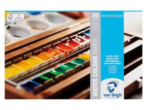 Royal Talens Альбом для акварели Van Gogh Fin 100% целлюлоза 300 г/м2 30.3 х 40.3 см склейка с одной стороны 12 л. 94174030 среднезернистая Фото 1.