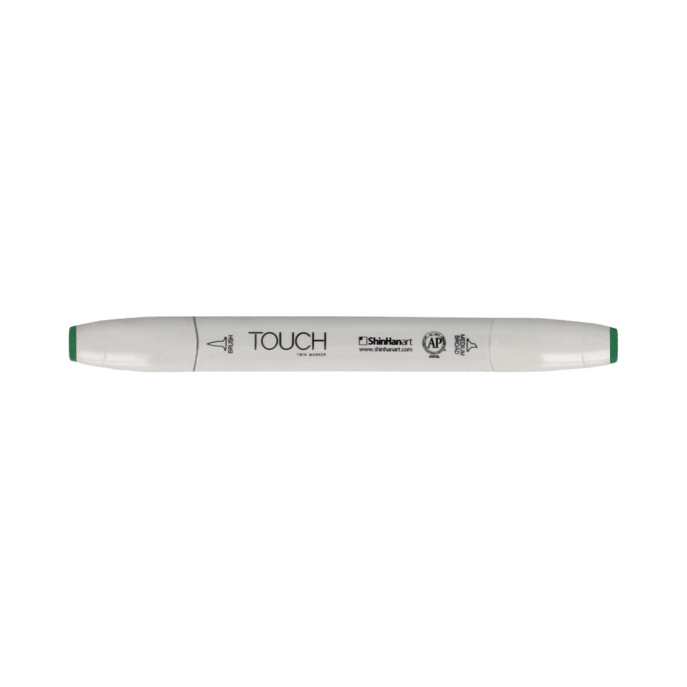 TOUCH TWIN BRUSH Маркер 1-8 мм кисть/перо скошенное 1210046 яркий зеленый G46 Фото 1.