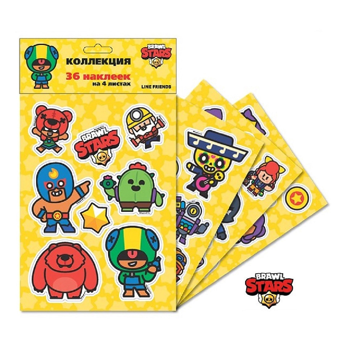 Premiere Publishing Коллекция наклеек Brawl Stars 15 х 21 см NA0035 желтые Фото 1.