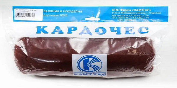 Камтекс Кардочес Мини 100% полутонкая шерсть 100 г 063 шоколад Фото 1.