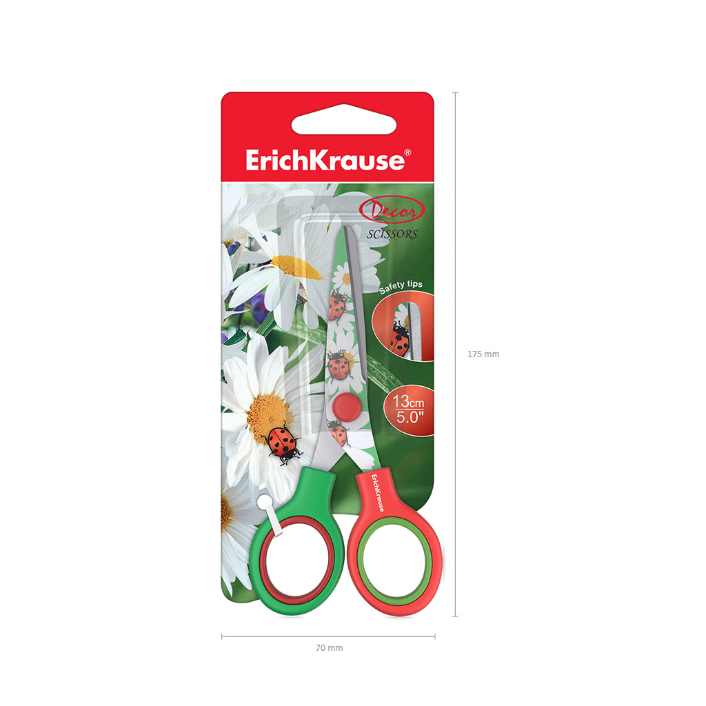 ErichKrause Ножницы Junior с принтом на лезвиях 13 см Decor Summer 14600 Фото 4.