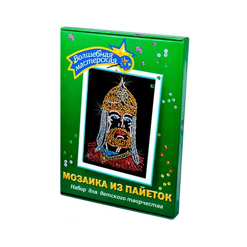 Волшебная мастерская Мозаика из пайеток мини Уровень 2 Богатырь 014 Фото 2.