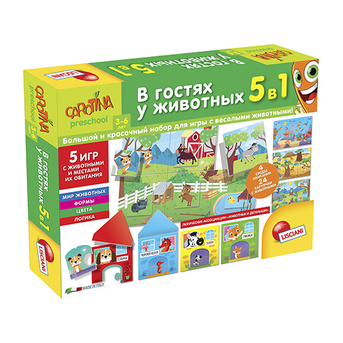 LISCIANI Игра В гостях у животных 5 в 1 R60146 Фото 1.