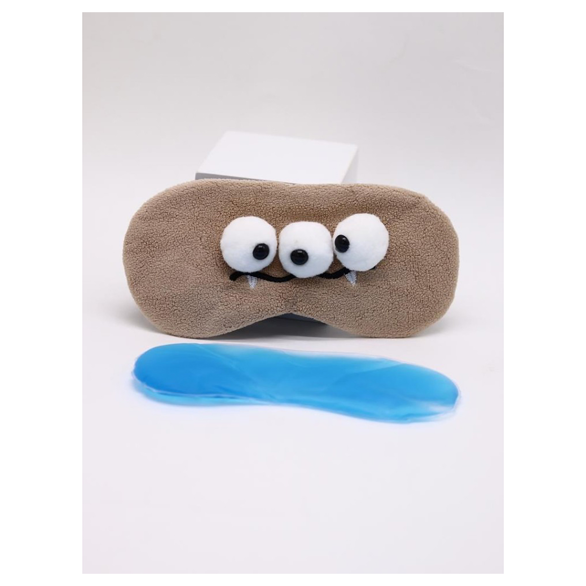 ILIKEGIFT Маска для сна гелевая 129-P064-1 Cute weirdos, brown Фото 3.