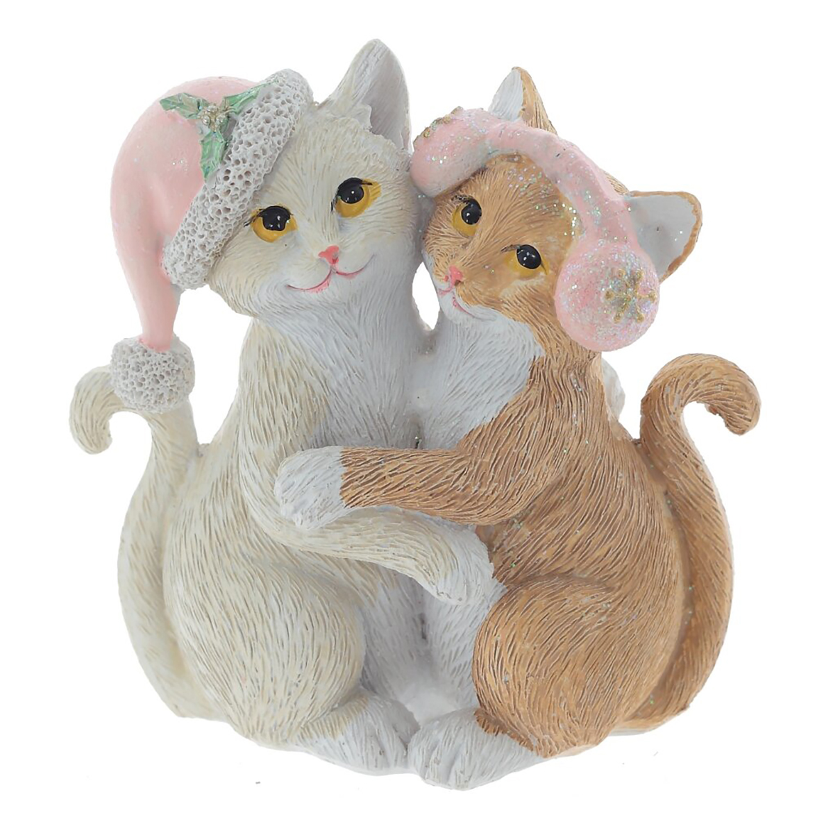 811190 Фигурка декоративная Кошечки 9 х 4.5 х 8.5 см Бежевый Фото 5.