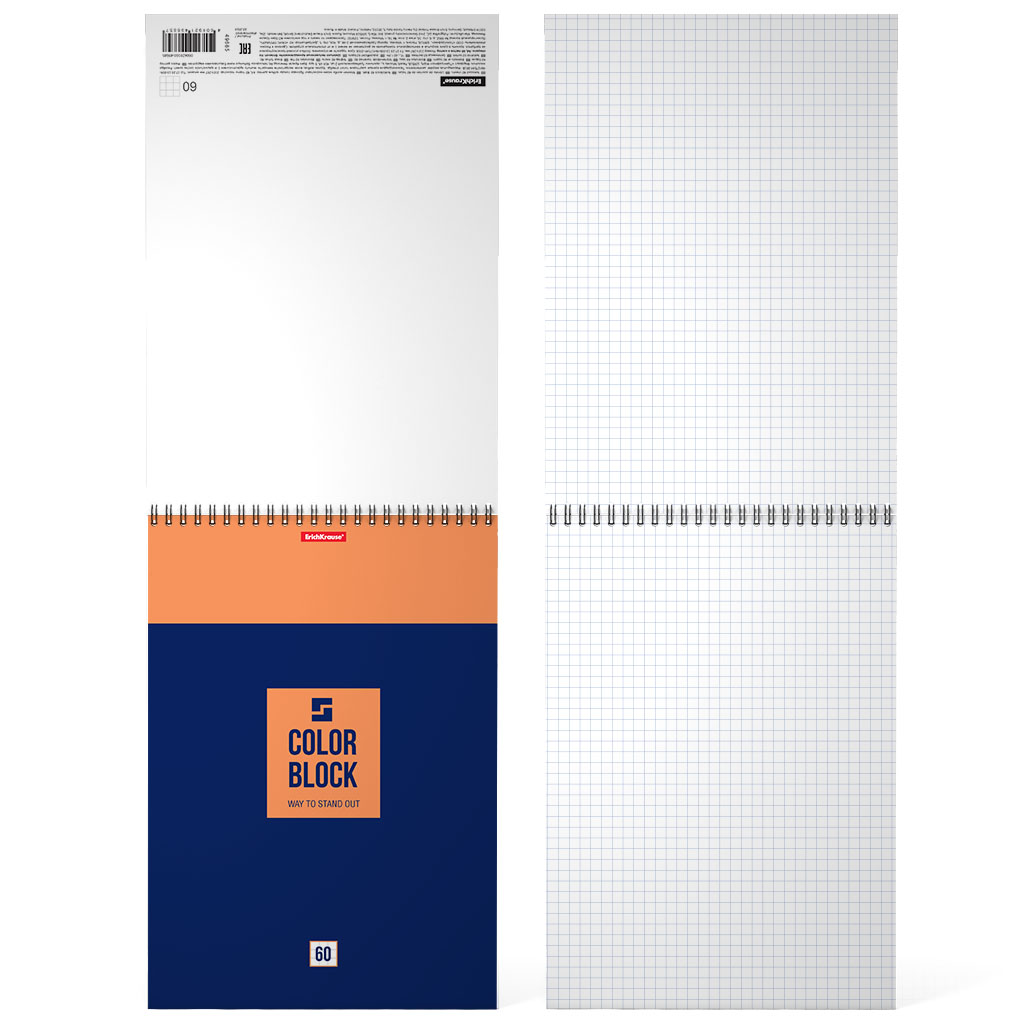 ErichKrause Блокнот Color Block A4 ( 210х297 мм) 60 л. клетка 49685 Фото 7.
