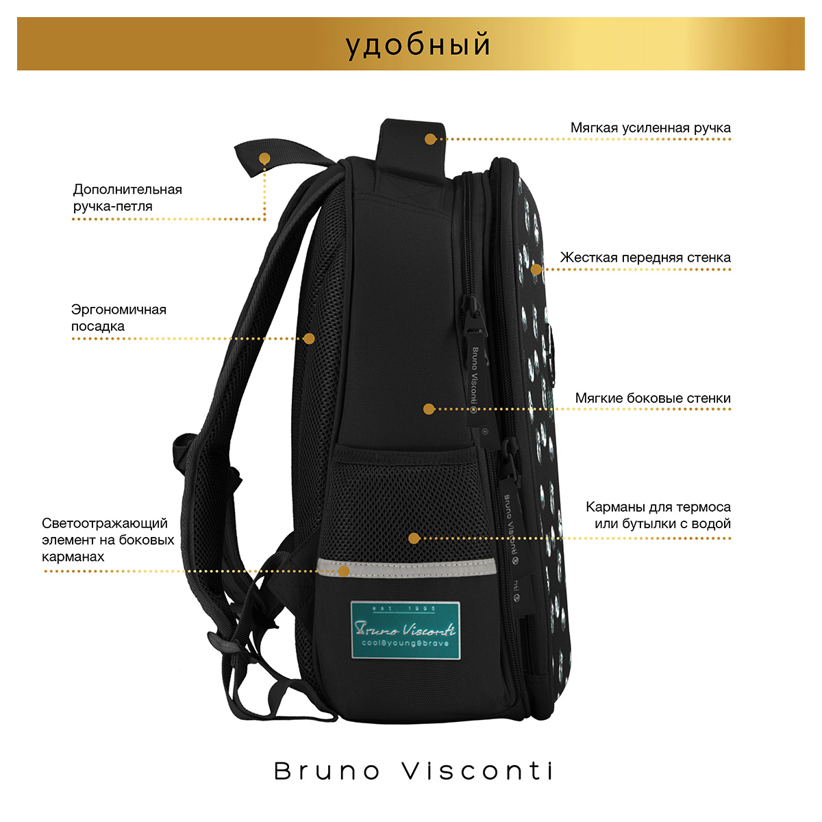 Bruno Visconti Рюкзак-облегченная капсула ПАНДЫ МИЛАШКИ 43 х 32 х 13 см 12-001-189/01 Фото 11.