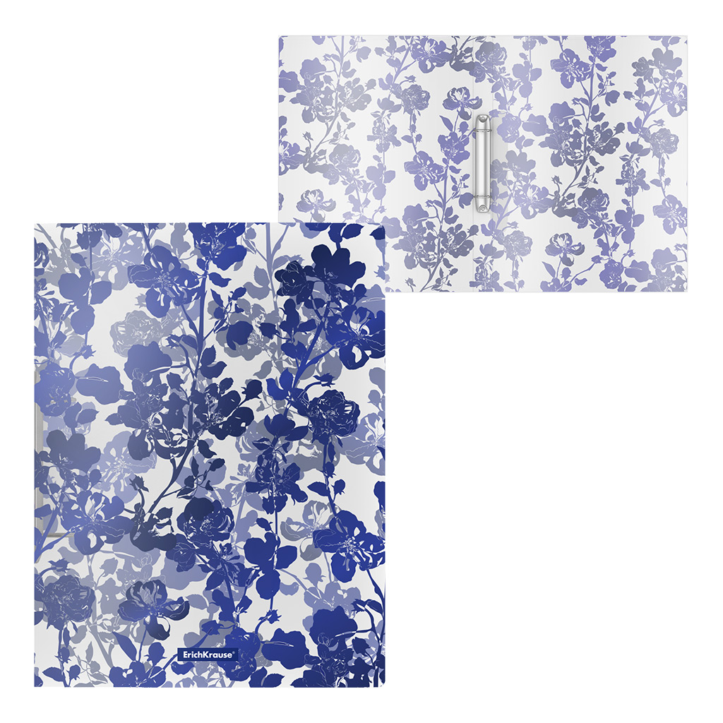 ErichKrause Папка на 2 кольцах пластиковая Crystal Flowers A4 ( 24х31х5.4 см) 52811 Фото 1.