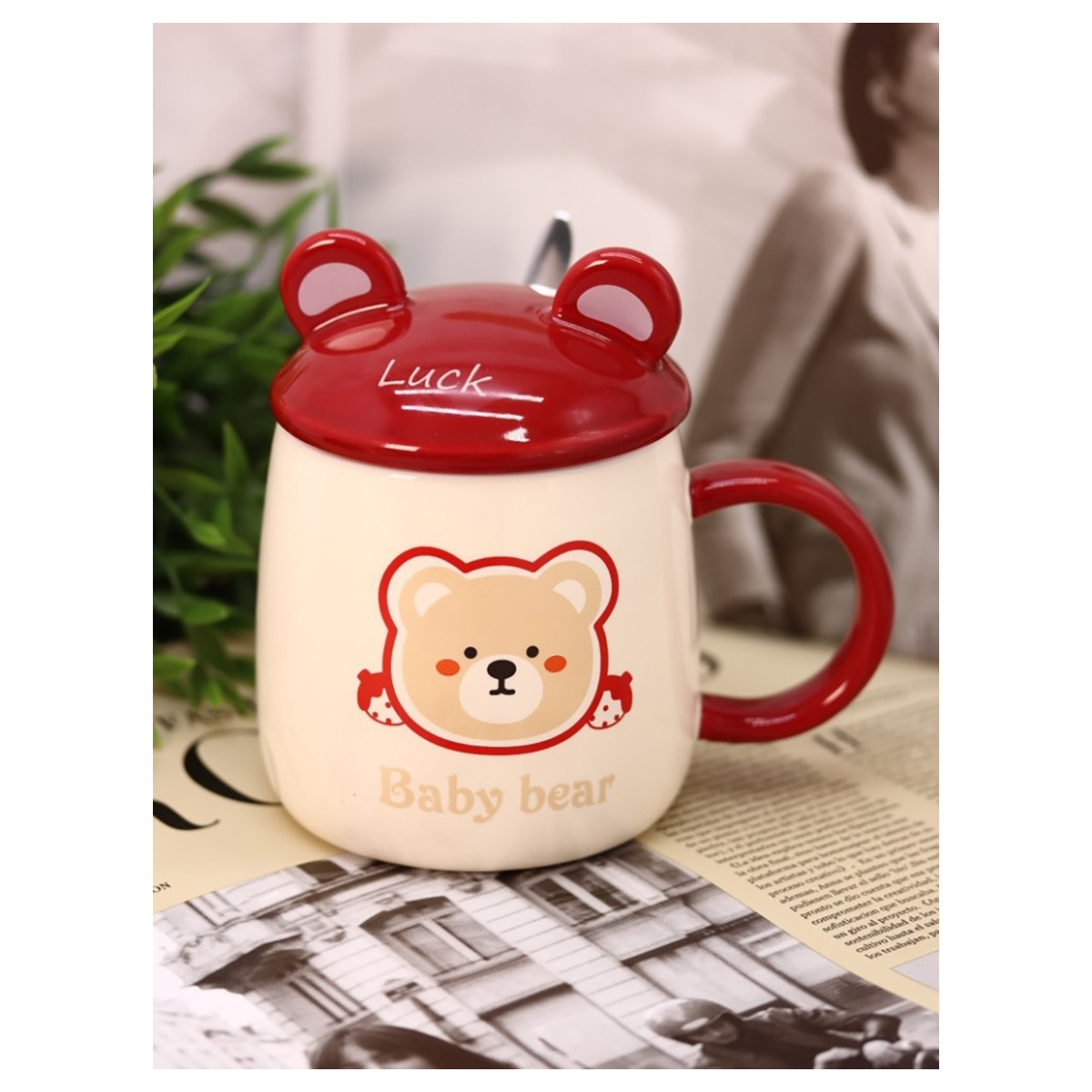 Посуда керамическая TALKEYOU GIFT CO LTD Кружка керамическая в ассорт. 13 х 15 х 10 см Lucky bear, baby (390 ml) Фото 1.