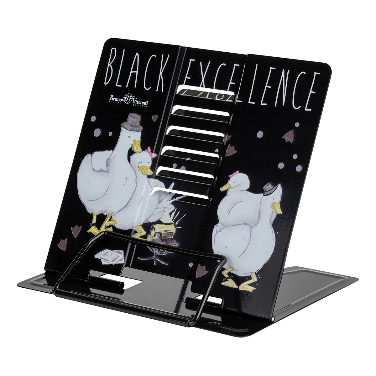 Bruno Visconti Подставка для книг металлическая BLACK EXCELLENCE. ГУСИ с регулируемым наклоном 24-0013/01 Фото 2.
