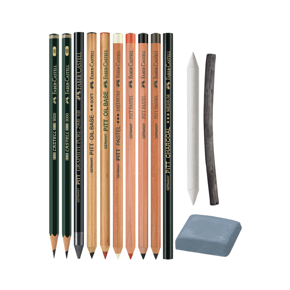 Faber Castell Набор художественных изделий Pitt Monochrome 21 предмет 21 пред. 112976 21 предмет, метал. кор. Фото 3.