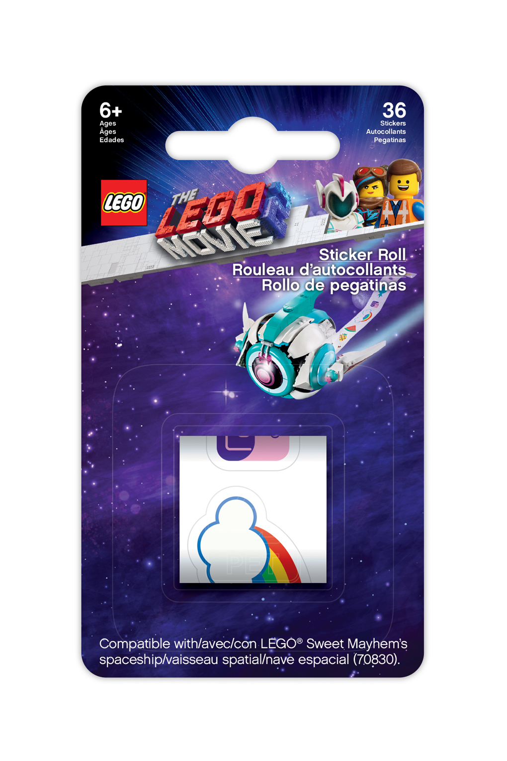 LEGO Movie 2 Набор стикеров в рулоне Sweet Mayhems Spaceship 52377 Фото 2.