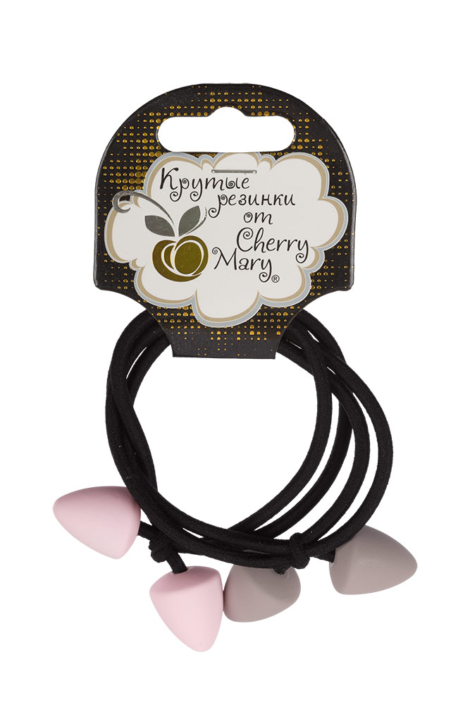 CHERRY MARY V/R6006 Набор резинок для волос 2 шт №02 бежевый+розовый Фото 1.