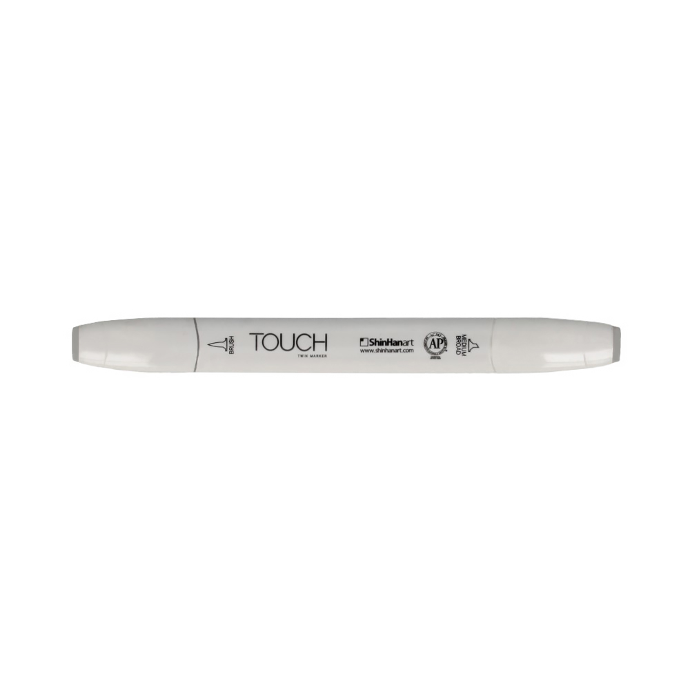 TOUCH TWIN BRUSH Маркер 1-8 мм кисть/перо скошенное 1212010 холодный серый CG1 Фото 1.