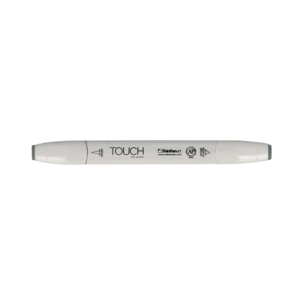 TOUCH TWIN BRUSH Маркер 1-8 мм кисть/перо скошенное 1213050 серо-зеленый GG5 Фото 1.