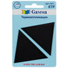 Gamma ETF Термоаппликация № 02 1 шт 01-251 Треугольники черные 2 шт. 6 х 4 см Фото 1.