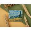 PANNA кестелеуге арналған жиынтығы Живая картина MET-JK-2266 Брошь. Пшеничное поле с кипарисами 6 х 5 см Фото 8.