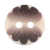 Пуговица рубашечная/блузочная Gamma GEC 0025 18  ( 11 мм) № D031/D917 светло-кремовый/коричневый Фото 1.