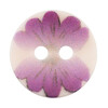 Пуговица рубашечная/блузочная Gamma GEC 0025 18  ( 11 мм) № D031/D526 светло-кремовый/фиолетовый Фото 1.