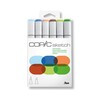  Copic Sketch набор маркеров 1-8 мм 6 цв. кисть/перо скошенное Фото 1.