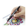 Tombow MONO Twin Линер двусторонний 0.4 и 0.8 мм, масляные чернила, водостойкие , OS-TME33 чёрный Фото 3.