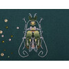 Набор для вышивания PANNA J-7272 Фантазийные жуки. Изумруд и лимон 9 х 12.5 см Фото 6.