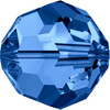 Бусина стеклянная 5000 цветн. 4 мм в пакете кристалл т.голуб.(capri blue 243) Фото 1.