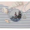 Набор для вышивания PANNA Живая картина JK-2191 Брошь. Маяк на берегу 5.5 х 5.5 см Фото 1.