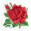 Klart набор для вышивания 8-351 Красная роза 12.5 х 12.5 см Фото 1.