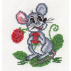 Набор для вышивания PANNA D-0106 Мышка с земляникой 14 х 16 см Фото 1.