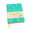 Listoff Книга для записей иск. кожа A6+ 80 л. SEA ADVENTURE. Морская волна КЗСАФК6803152 Фото 1.