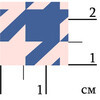 Ткань для пэчворка PEPPY БАБУШКИН СУНДУЧОК 50 x 55 см 140±5 г/кв.м 100% хлопок БС-31 гусиная лапка ярко-синий Фото 2.