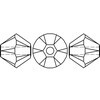 Бусина стеклянная 5328 Crystal 4 мм белый (001) Фото 3.