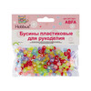 Бусина Hobbius пластик ABFA 4 х 7 мм 50 г №03 цветные/прозрачные русский алфавит Фото 2.