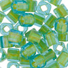 Бисер Япония TOHO CUBE №3 4 мм 5 г №0307 салатовый Фото 1.