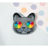 Набор для вышивания PANNA Живая картина JK-2218 Брошь. Кот в радужных очках 5.5 х 5.5 см Фото 1.